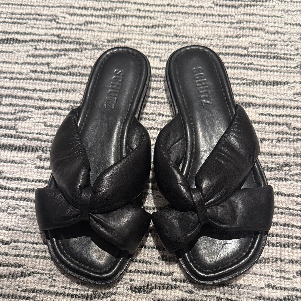 SCHUTZ Black Bow Women's Sandals Fairy